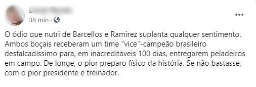 Torcida do Internacional indignados em redes sociais após eliminação