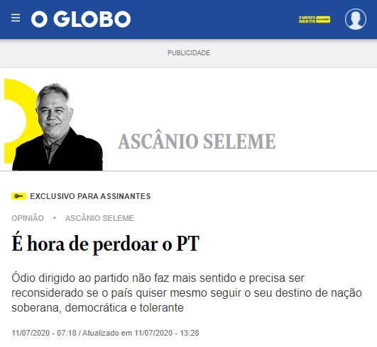 É hora de perdoar o PT - O Globo